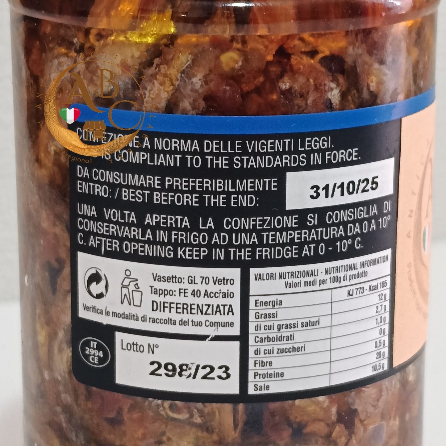 ACCIUGHE PEPATE SOTT'OLIO 300 GR.