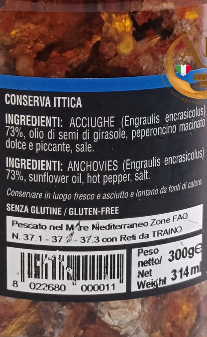 ACCIUGHE PEPATE SOTT'OLIO 300 GR.