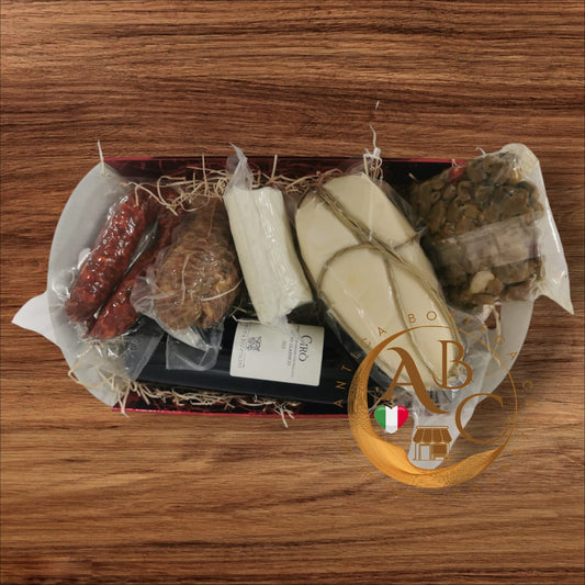 CESTA BOX SALUMI E FORMAGGI ALLA CALABRESE ( con Cirò Iuzzolini)