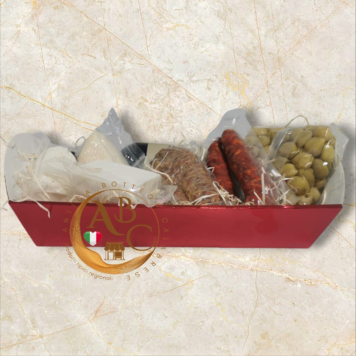 CESTA BOX SALUMI E FORMAGGI ALLA CALABRESE (con Magliocco Campoverde).