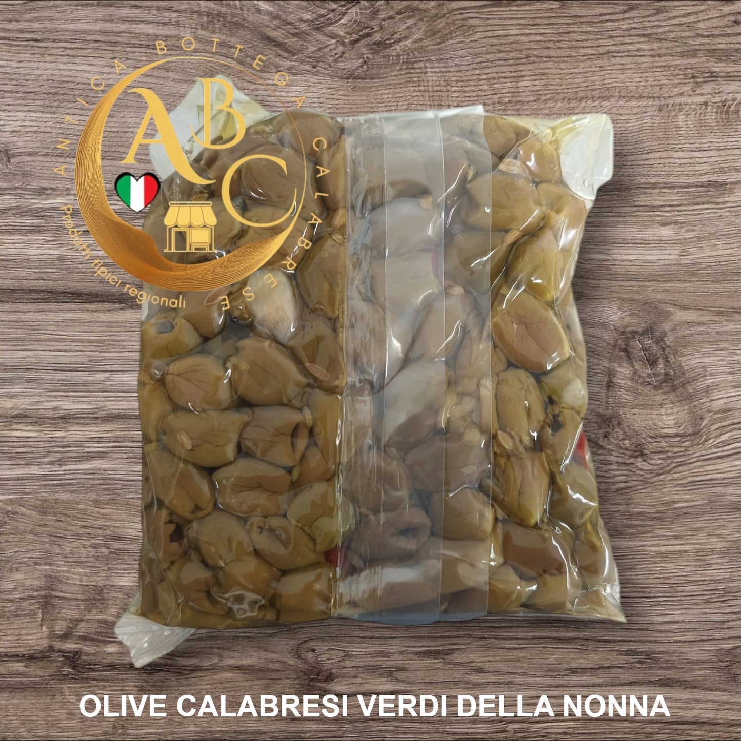 OLIVE CALABRESI VERDI DELLA NONNA 500 gr.