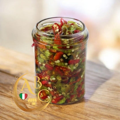 PEPERONCINO CALABRESE TRITATO SOTT'OLIO VASETTO 290 GR.
