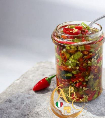 PEPERONCINO CALABRESE TRITATO SOTT'OLIO VASETTO 290 GR.