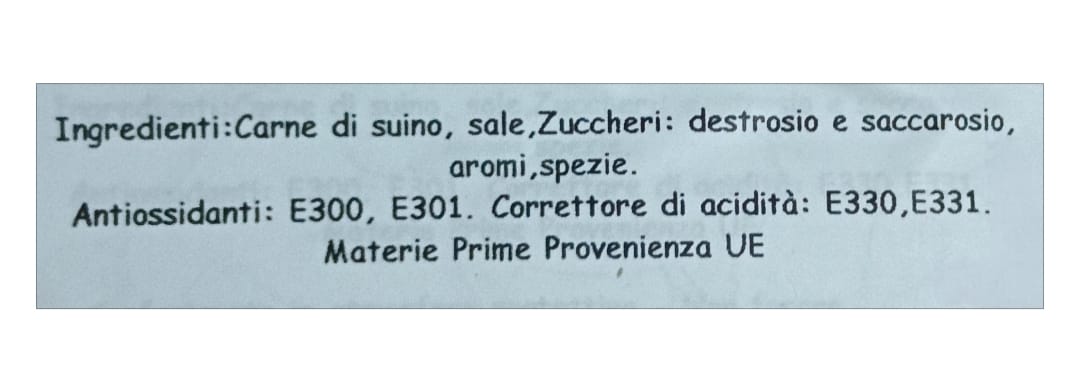 SALSICCIA CALABRESE SILANA FRESCA 1 KG. (Circa 8/10 pezzi)